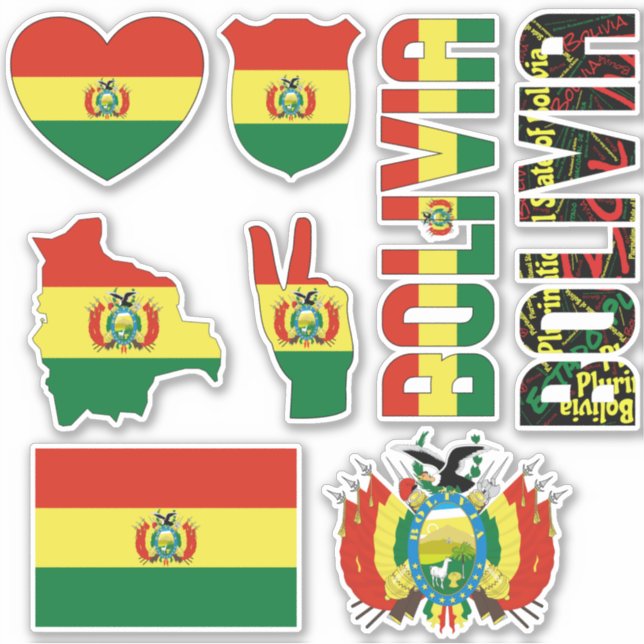 Amazing Bolivia Shapes National Symbols (Front)