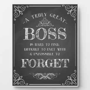 Amazing boss thank  you plaque