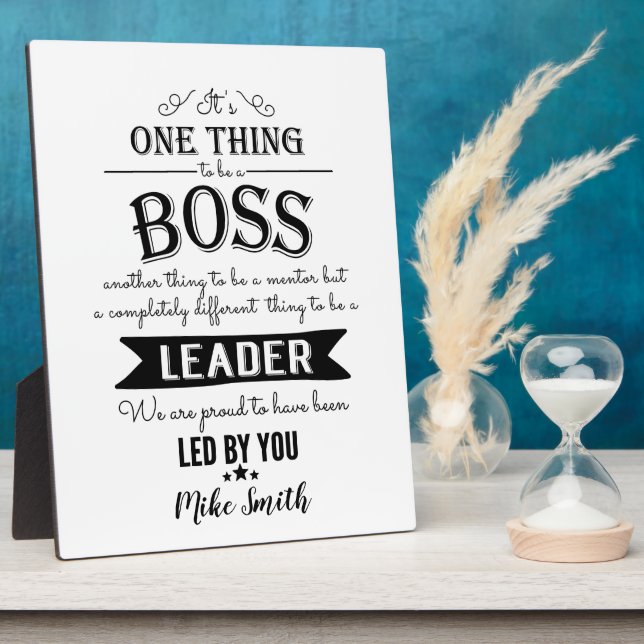 Amazing boss thank  you plaque (Side)