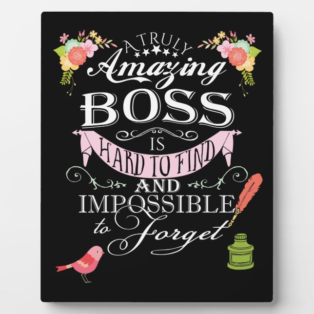 Amazing boss thank  you plaque (Front)