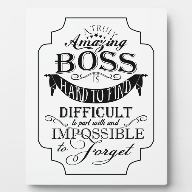 Amazing boss thank  you plaque (Front)