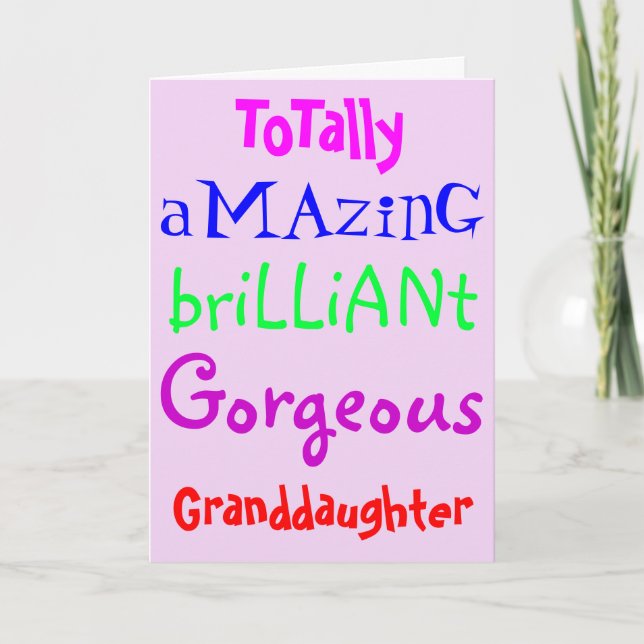 Amazing Brilliant Gorgeous - Personalised Birthday Card (Front)