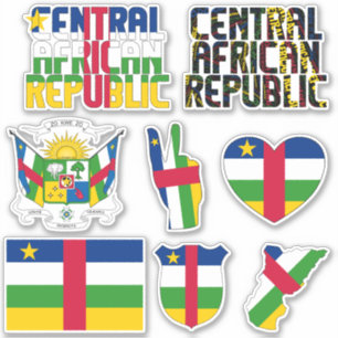 Amazing Central African Republic Shapes Flag