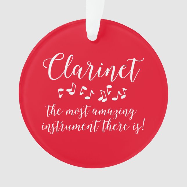 Amazing Clarinet Ornament (Front)