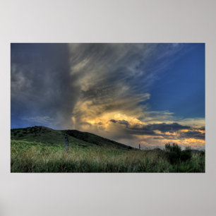 Amazing Clouds Over Colorado Foothills Art Poster