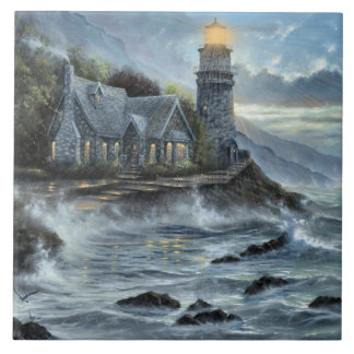 amazing coloured lighthouse tile