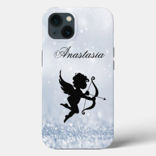 Amazing, Cool, Baby Blue Sparkly Cupid iPhone 13 Case