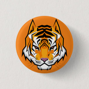 Amazing Cool Perfect Orange Tiger 3 Cm Round Badge