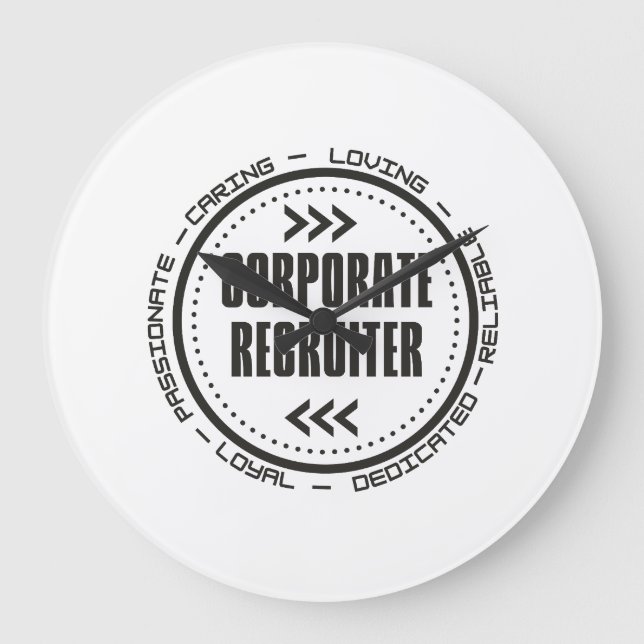 Amazing Corporate Recruiter Large Clock (Front)