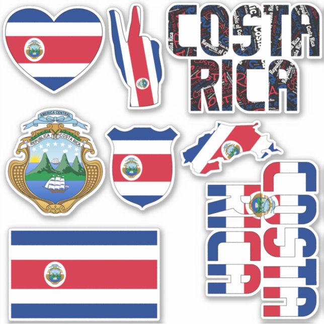 Amazing Costa Rica Shapes National Symbols (Front)