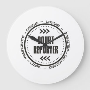 Amazing Court Reporter Large Clock