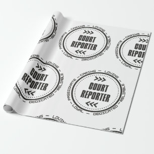 Amazing Court Reporter Wrapping Paper