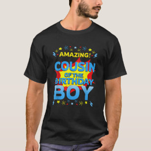Amazing Cousin Of The Birthday Boy Superhero Comic T-Shirt