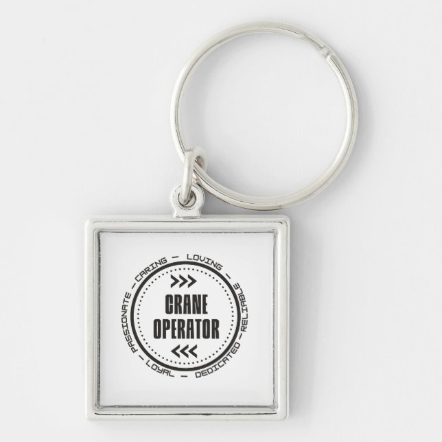 Amazing Crane Operator Key Ring (Front)