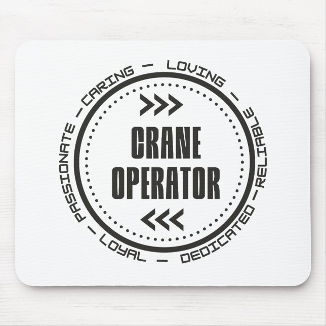 Amazing Crane Operator Mouse Mat (Front)