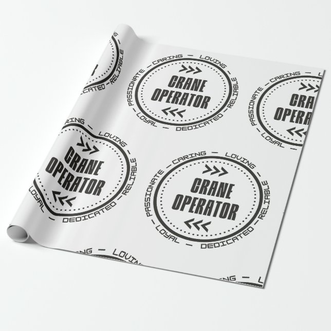 Amazing Crane Operator Wrapping Paper (Unrolled)