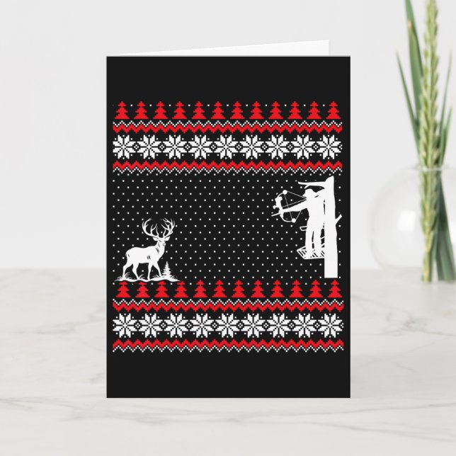 Amazing Cute Funny Duck Hunter Deer Hunting Ugly C Card (Front)