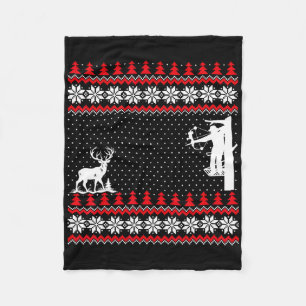 Amazing Cute Funny Duck Hunter Deer Hunting Ugly C Fleece Blanket