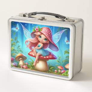 amazing cute little fairy metal lunch box