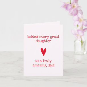 Amazing dad!   Daughter & Dad - Father's Day  Card