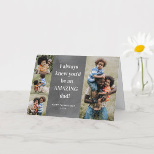 Amazing dad photo Father's Day Card