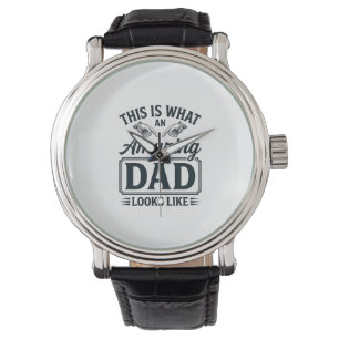 Amazing Dad Vintage Engraving Typography Design_1 Watch