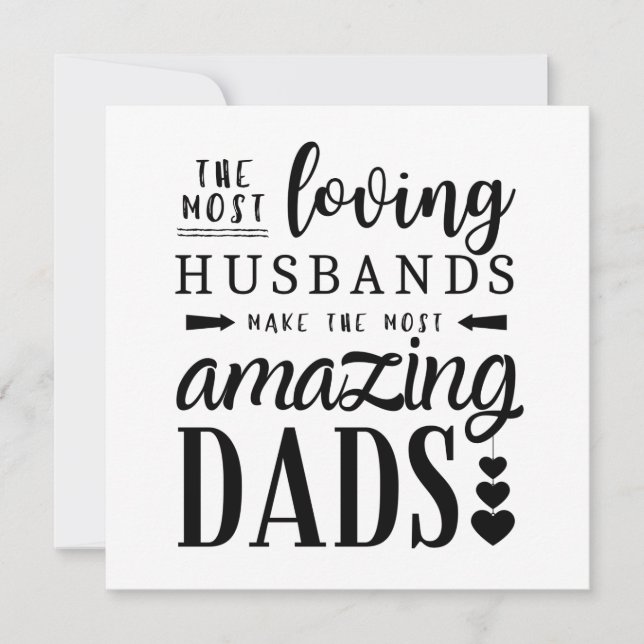 Amazing Dads, Loving Husbands from Wife Card (Front)