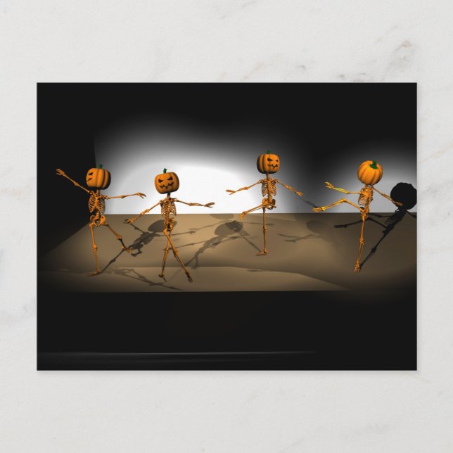 Amazing Dancing Pumpkins Postcard (Front)