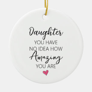 Amazing Daughter Birthday Appreciation Quote Ceramic Tree Decoration