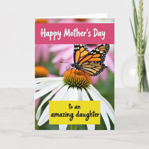 Amazing Daughter Floral Mothers Card