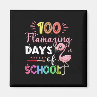 Amazing Days Of School Cute Flamingo Student Teach Magnet