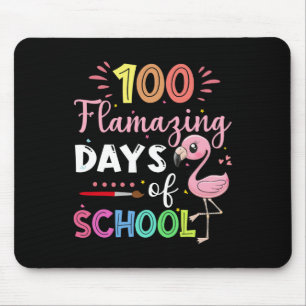 Amazing Days Of School Cute Flamingo Student Teach Mouse Mat