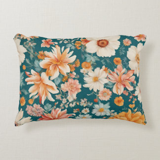 Amazing Delicate Flowers Decorative Cushion