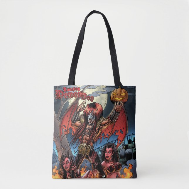 Amazing Demon Boy Art Tote Bag (Front)