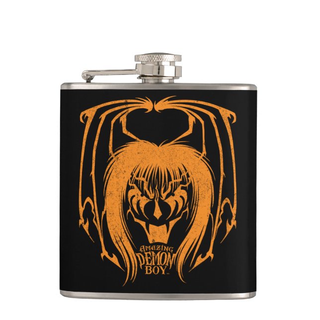 Amazing Demon Boy Halloween 2021 Hip Flask (Front)