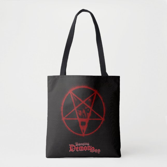 Amazing Demon Boy Logo & Pentagram Tote Bag (Front)