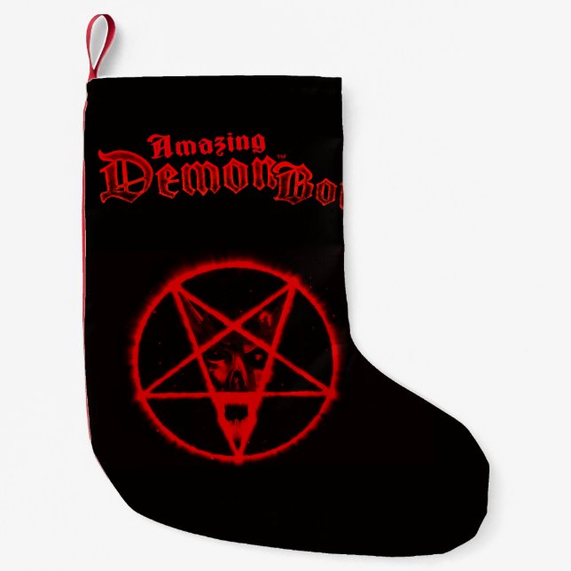 Amazing Demon Boy Soul Black Small Christmas Stocking (Front)