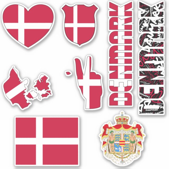 Amazing Denmark Shapes National Symbols (Front)