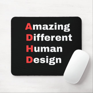 Amazing Different Human Design - ADHD Pride Mouse Mat