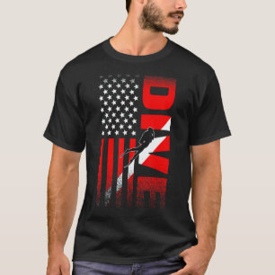 Amazing Dive Flag Scuba Diving Aquaholic Scuba Div T-Shirt