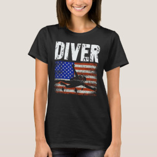 Amazing Diver US American Flag Dive Scuba Diving T-Shirt