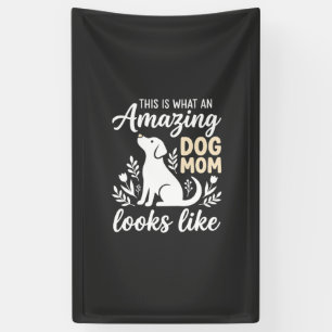 Amazing Dog Mum Floral Dog Lover Banner