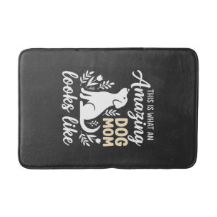 Amazing Dog Mum Floral Dog Lover Bath Mat
