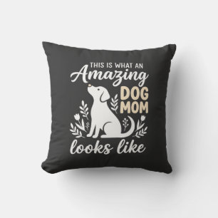 Amazing Dog Mum Floral Dog Lover Cushion