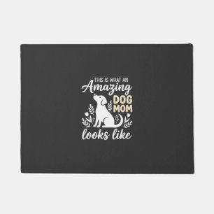 Amazing Dog Mum Floral Dog Lover Doormat