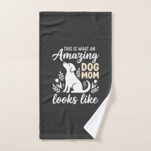 Amazing Dog Mum Floral Dog Lover Hand Towel