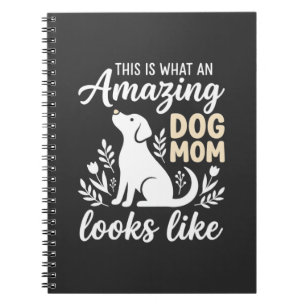 Amazing Dog Mum Floral Dog Lover Notebook