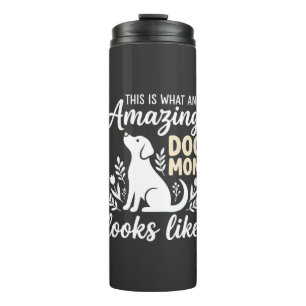 Amazing Dog Mum Floral Dog Lover Thermal Tumbler