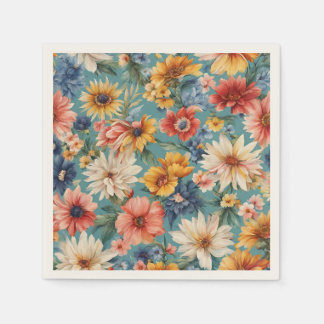 Amazing Elegant Gentle Summer Flowers Napkin