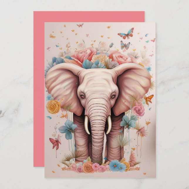 Amazing Elephant Greeting Card  (Front/Back)